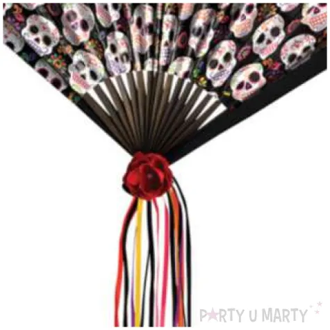 wachlarz day of the dead cukrowe czaszki amscan