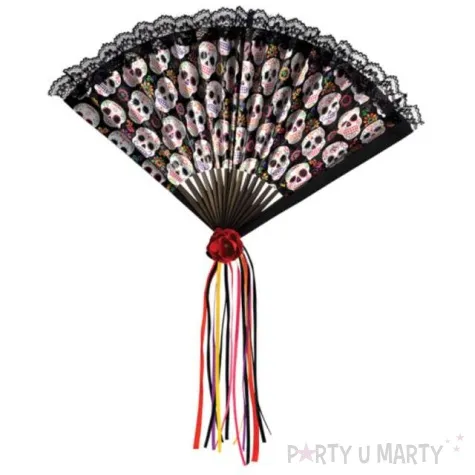 wachlarz day of the dead cukrowe czaszki amscan