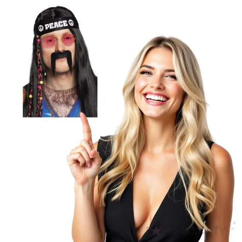 wasy party hipis czarne boland