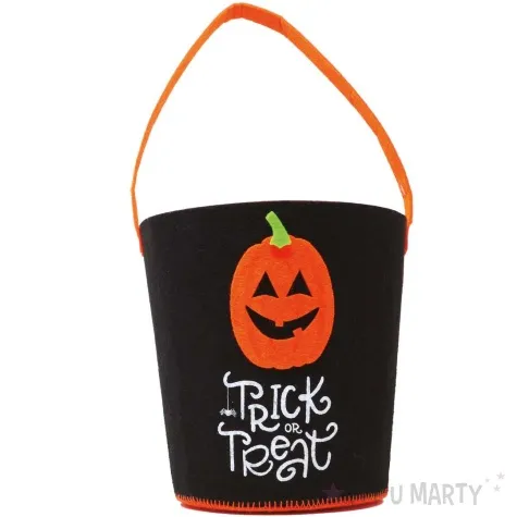 wiaderko na cukierki dynia czarny guirca 35 cm