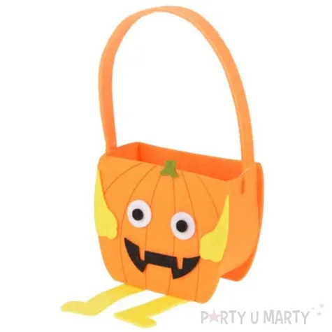 wiaderko na cukierki dynia z filcu arpex