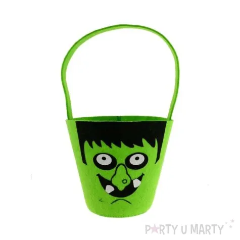 wiaderko na cukierki frankenstein filcowe