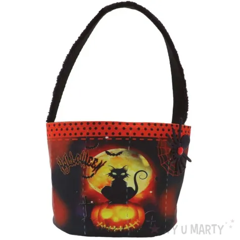 wiaderko na cukierki kot z dynia guirca 30 cm