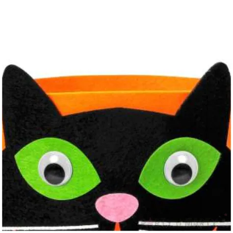 wiaderko na cukierki kotek z filcu widmann