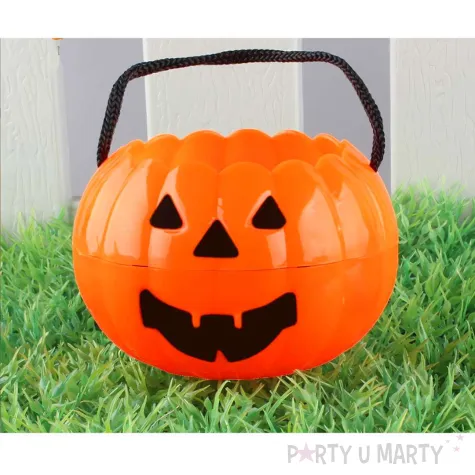 wiaderko na cukierki mini dynia usmiechnieta 7 7 6 cm