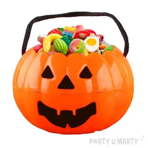 wiaderko na cukierki mini dynia usmiechnieta 7 7 6 cm