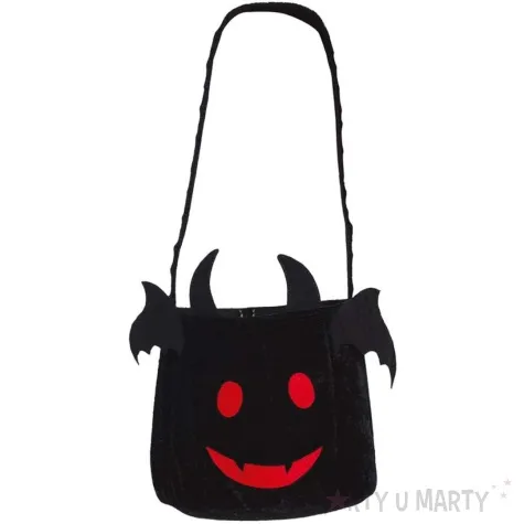 wiaderko na cukierki nietoperz czarny guirca 25 cm