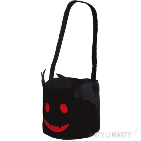 wiaderko na cukierki nietoperz czarny guirca 25 cm