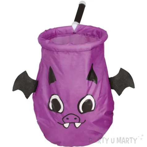 wiaderko na cukierki nietoperz fioletowy guirca 50 cm
