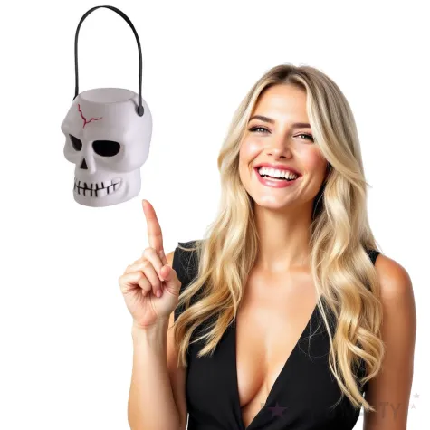 wiaderko na cukierki trupia czaszka carnival toys