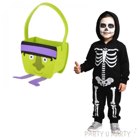 wiaderko na cukierki zombie w opasce filcowe arpex