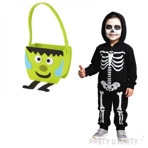 wiaderko na cukierki zombie z filcu arpex