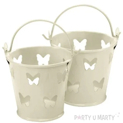 wiaderko na upominki elegant butterfly kosc sloniowa godan 2 szt