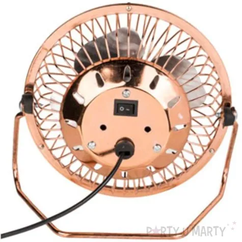 wiatrak wentylator retro usb ootb rozowe zloto 15 cm