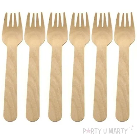 widelce drewniane classic naturalne ravi 6 szt