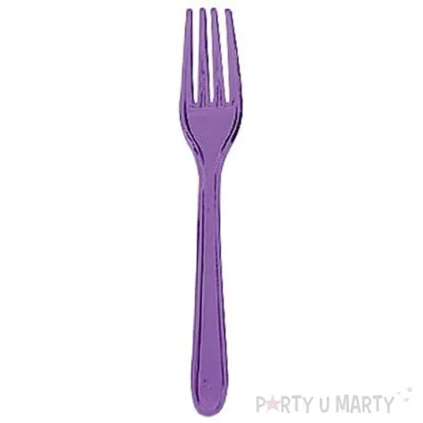 widelce fioletowe transparentne 15 cm 10 szt