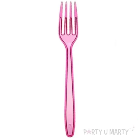 widelce fuksja transparentne 18 cm 6 szt