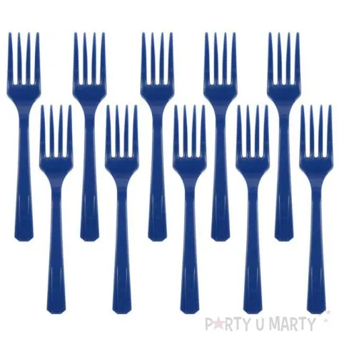 widelce plastikowe amscan granatowe 16 cm 10 szt