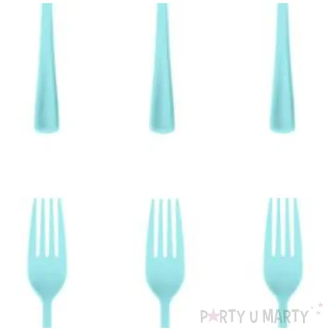 widelce plastikowe classic blekitne partypal 10 szt