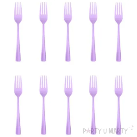 widelce plastikowe classic fioletowe partypal 10 szt