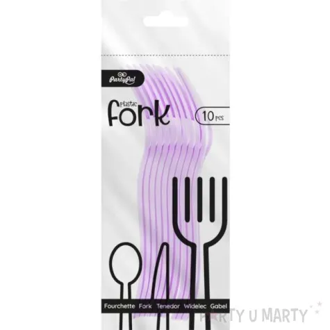 widelce plastikowe classic fioletowe partypal 10 szt
