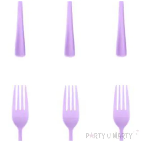 widelce plastikowe classic fioletowe partypal 10 szt