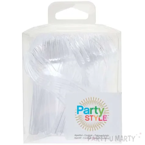 widelce plastikowe classic goldplast tranparentne 10 cm 100 szt