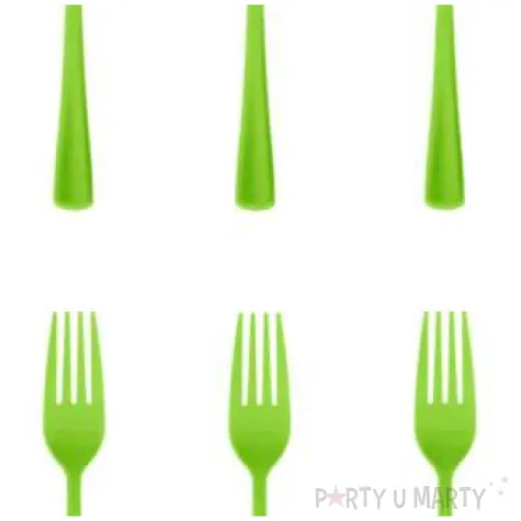 widelce plastikowe classic limonkowe partypal 10 szt