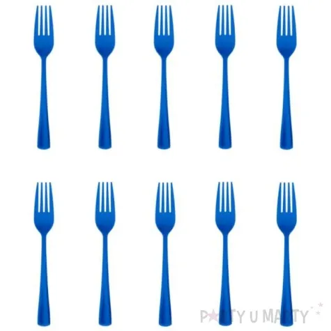 widelce plastikowe classic niebieskie partypal 10 szt