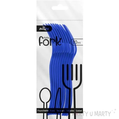 widelce plastikowe classic niebieskie partypal 10 szt
