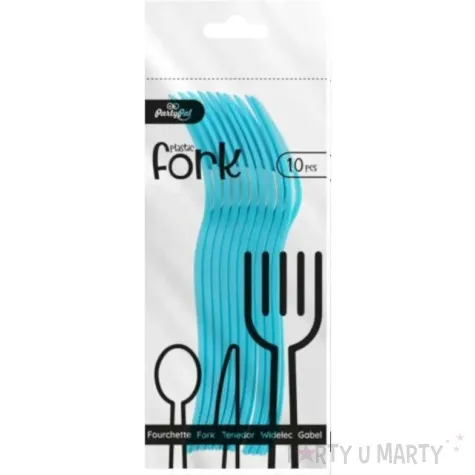 widelce plastikowe classic niebieskie partypal 10 szt