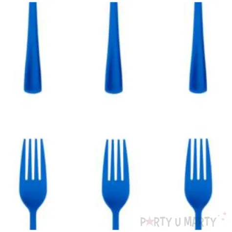 widelce plastikowe classic niebieskie partypal 10 szt