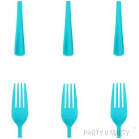 widelce plastikowe classic niebieskie partypal 10 szt