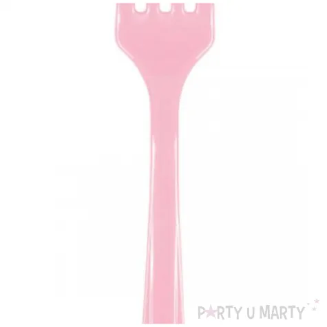 widelce plastikowe classic rozowe amscan 15 7 cm 20 szt