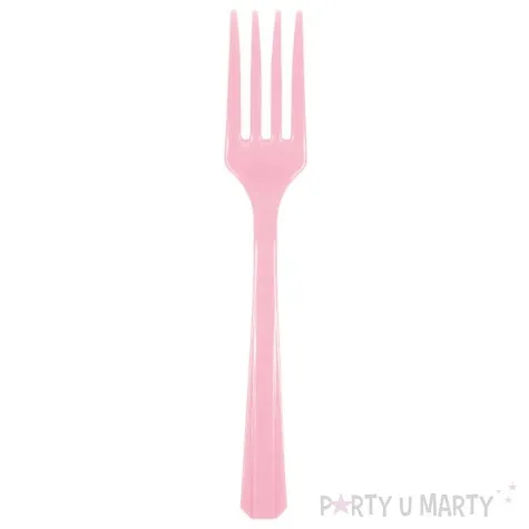widelce plastikowe classic rozowe amscan 15 7 cm 20 szt