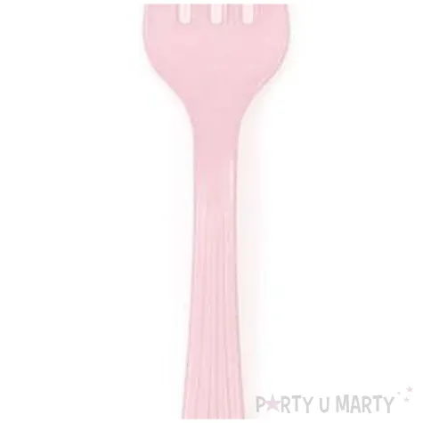 widelce plastikowe classic rozowe partypal 14 cm 20 szt