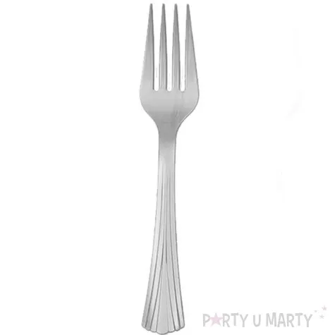 widelce plastikowe classic srebrne partypal 14 cm 20 szt