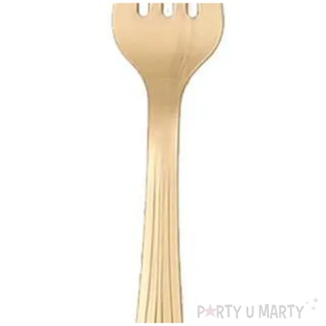 widelce plastikowe classic zlote partypal 14 cm 20 szt