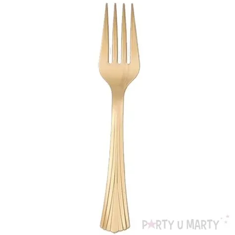 widelce plastikowe classic zlote partypal 14 cm 20 szt