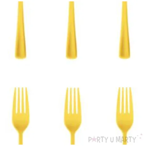 widelce plastikowe classic zolte partypal 10 szt