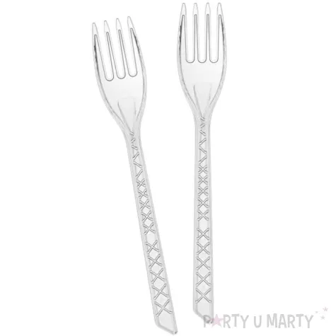 widelce plastikowe medium transparentne godan 100 szt