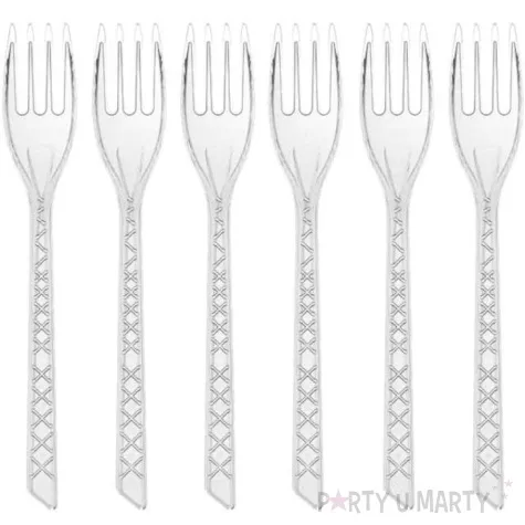 widelce plastikowe medium transparentne godan 100 szt