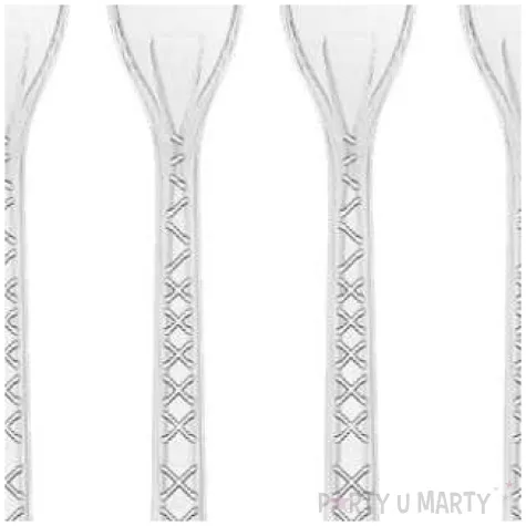 widelce plastikowe medium transparentne godan 6 szt