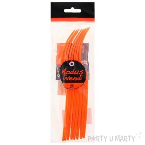 widelce plastikowe pomaranczowe 16 5 cm 8 szt