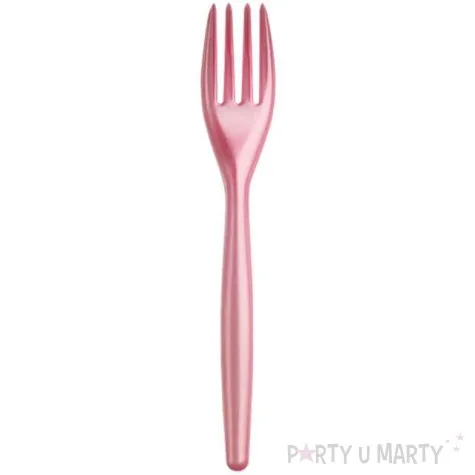 widelce plastikowe premium goldplast brzoskwiniowe perlowe 19 cm 10 szt