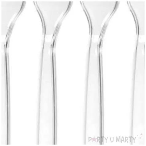 widelce plastikowe premium transparentne ravi 6 szt