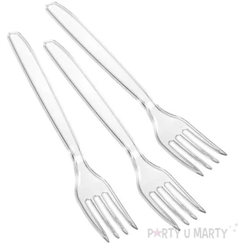 widelce plastikowe premium transparentne ravi 6 szt