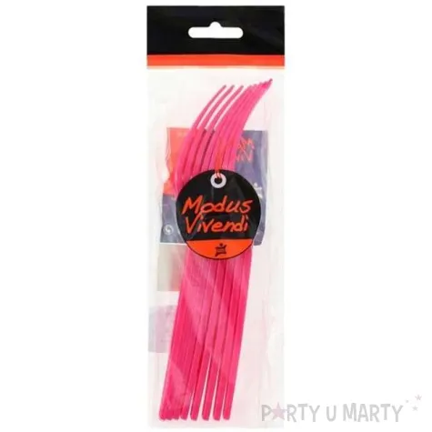 widelce plastikowe rozowe 16 5 cm 8 szt