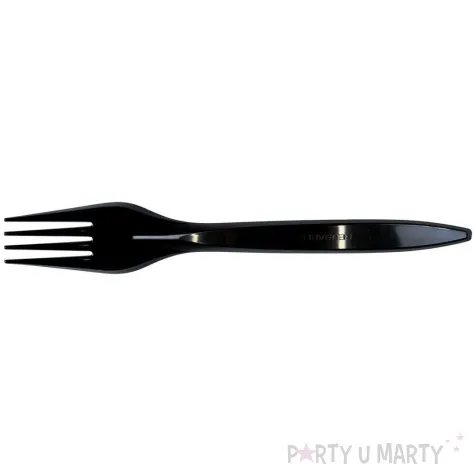 widelce plastikowe wielorazowe arpex czarny 18 cm 8 szt