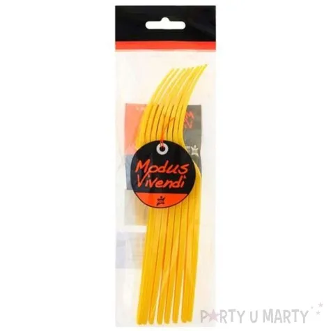 widelce plastikowe zolte 16 5 cm 8 szt